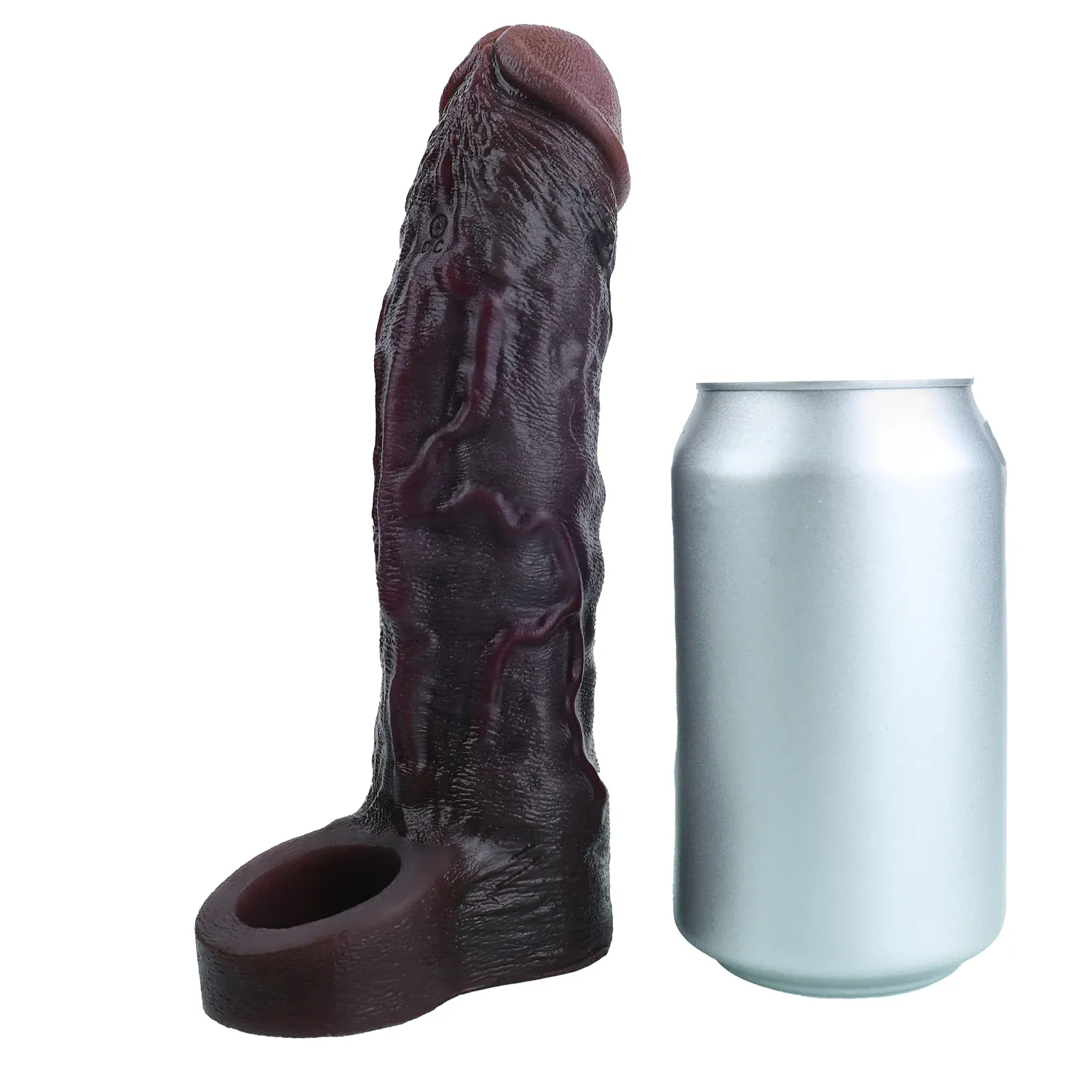 Hugo 7.1"×2" Black Vibrating Penis Sleeve | 10 Vibration Modes Remote Control